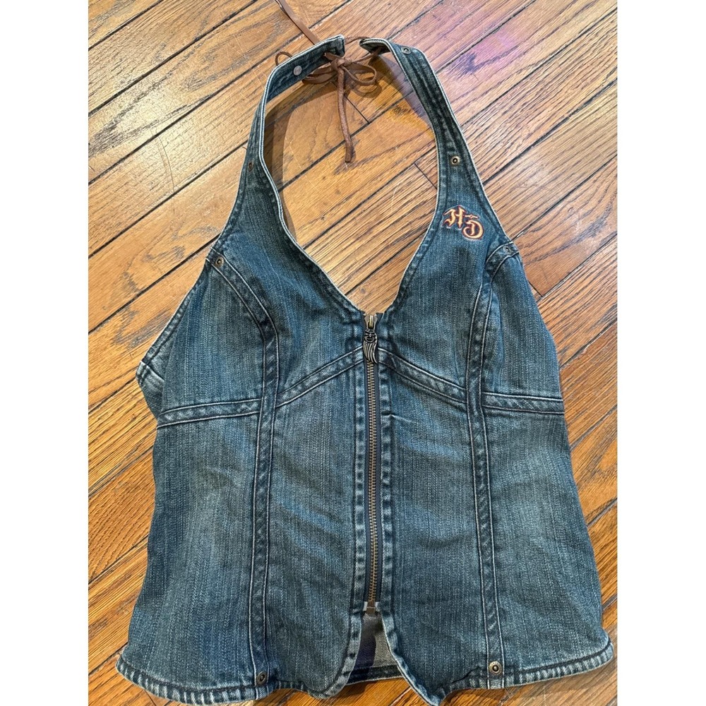 Harley-Davidson Denim Halter Top - Picture 3 of 8